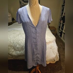 Sugarlips Blue Button-Down Dress